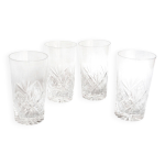 4 verres  whisky en cristal