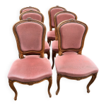 4 x chaises louis xv tissu + 2
