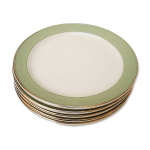 5 anciennes assiettes  dessert cladon villeroy & boch