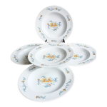 5 assiettes creuses en porcelaine de limoges par bernardaud - lhassa soap