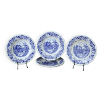 5 assiettes creuses vintage sarreguemines modle castle