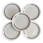 5 assiettes à dessert vintage gien, modèle 4607 5 assiettes à dessert vintage gien, modèle 4607