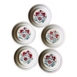 5 assiettes plates anciennes luneville herblay