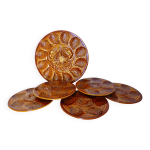 5 assiettes et plateau � huitres ou coquillages de sarreguemines 2106161