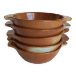 5 bols  oreilles, cassolettes vintage en grs flamm, france