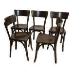 5 chaises baumann n29 marron