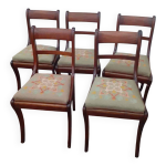 5 chaises style louis philippe