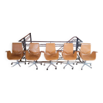 5 chaises tulipes des designers preben fabricius & jrgen kastholm pour kill international, 1960