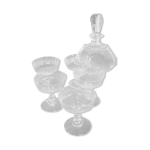 5 coupes a champagne en cristal