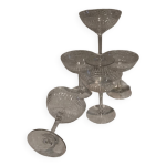 5 coupes  champagne en cristal baccarat modle nancy