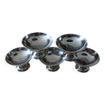 5 coupes  glace anciennes en inox