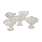 5 coupes  glace fruits en cristal d arques