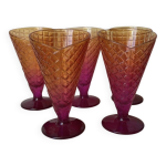 5 coupes à glace vintage bormioli rocco 5 coupes à glace vintage bormioli rocco