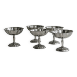 5 coupelles en inox