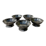 5 coupelles en inox 1970