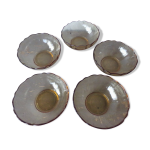 5 coupelles ou ramequins en verre ambré 5 coupelles ou ramequins en verre ambré