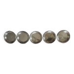5 dessous de bouteille mtal argent