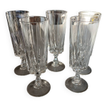 5 fltes  champagne en cristal