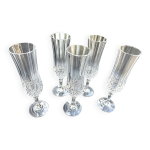 5 fltes  champagne cristal d'arques modle lonchamp vintage