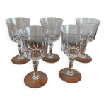 5 grands verres  eau cristal d arques