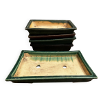 5 jardinieres rectangulaire art - deco ou pots � bonsa�