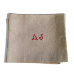 5 serviettes en coton damasses monogrammees