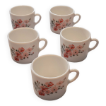 5 tasses  caf vintage