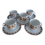 5 tasses en porcelaine fin de bohme epiag