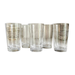 5 verres � eau en cristal cisel�