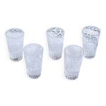 5 verres / gobelets vintage cristal de daum france - ht 8, 2 cm