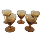5 verres  liqueur , porto, vintage 60's