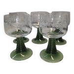 5 verres a vin d'alsace des annes 70