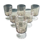 6 anciens verres  digestif luminarc fum h7 cm