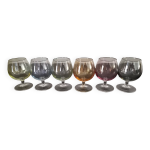 6 anciens verres  liqueur colors vintage
