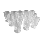 6 anciens verres  pied luminarc transparents