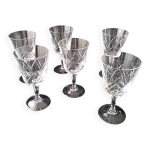 6 anciens verres à vin en cristal d'arques modèle saumur 6 anciens verres à vin en cristal d'arques modèle saumur