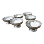 6 anciennes coupes  glace bistrot xl en inox