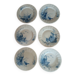 6 assiettes anciennes terre de fer gien 6 assiettes anciennes terre de fer gien