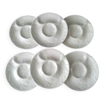 6 assiettes  artichauts en barbotine de gien