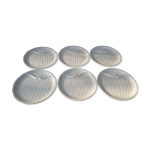 6 assiettes  asperges blanches en faence de gien diam 26, 5 cm