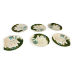 6 assiettes  asperges salins anciennes