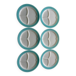 6 assiettes compartimentes corning usa