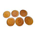 6 assiettes � coquillages