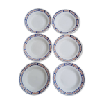 6 assiettes creuses anciennes
