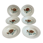6 assiettes creuses anciennes digoin