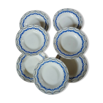 6 assiettes creuses anciennes digoin et sarreguemines