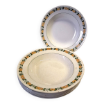 6 assiettes creuses anciennes de chez villeroy et boch en bon tat