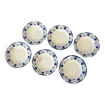 6 assiettes creuses digoin sarreguemines - collection ciboulette