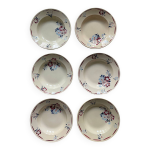 6 assiettes creuses en faence ancienne vintage