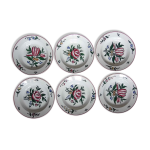 6 assiettes creuses en faïence de sarreguemines, début xx ème siècle 6 assiettes creuses en faïence de sarreguemines, début xx ème siècle